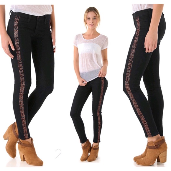 Rag and Bone The Bengal Embroidered Skinny Jeans - Picture 8 of 8